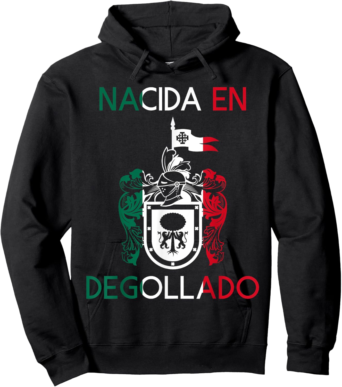 Nacida En Degollado Jalisco Estado De Mexico Escudo Eagle Hoodie - Hoodie | Black