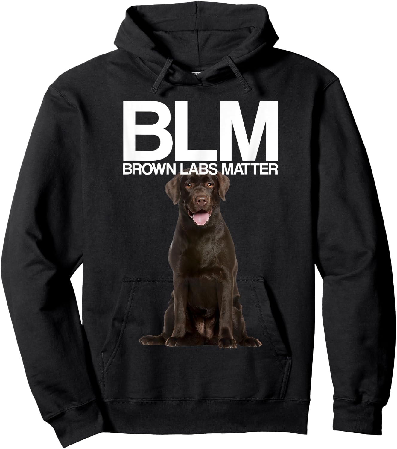 BLM - Brown Labs Matter | Labrador Retriever Hoodie - Hoodie | Black