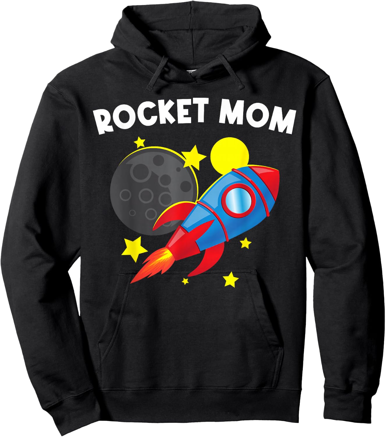 Cool Rocket For Mom Mother Rockets Space Ship Spacecraft Hoodie - Hoodie | Black