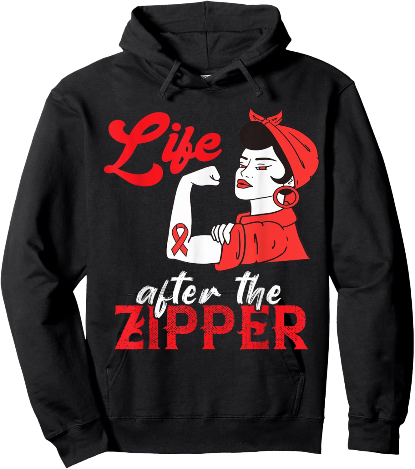 Open Heart Surgery Life After Zipper Bypass Artery Survivor Hoodie - Hoodie | Black