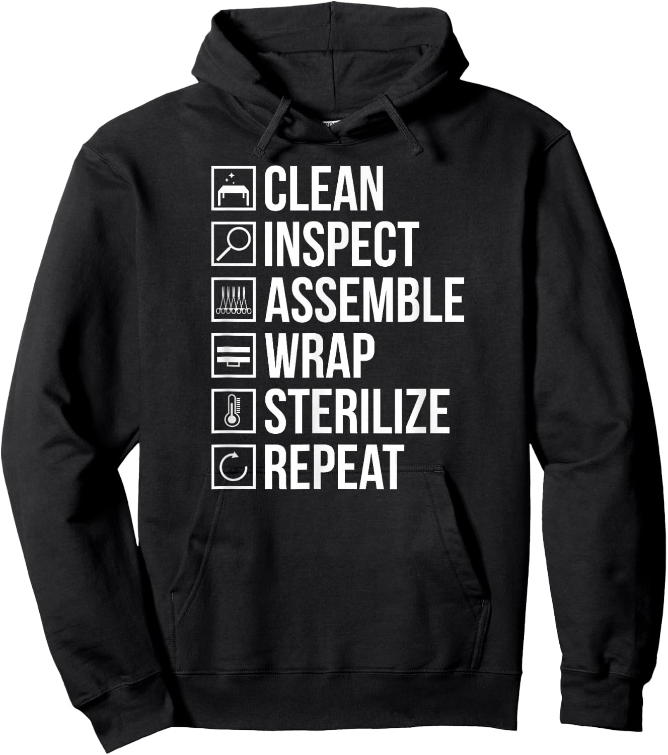 Sterile Processing Technician Sterile Processing Tech Hoodie - Hoodie | Black