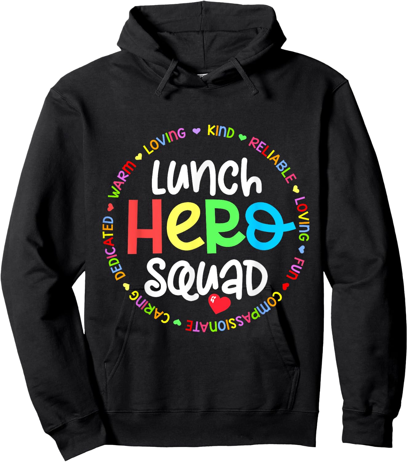 School Lunch Hero Squad Funny Lady Cafeteria Squad Workers Hoodie - Hoodie | Black