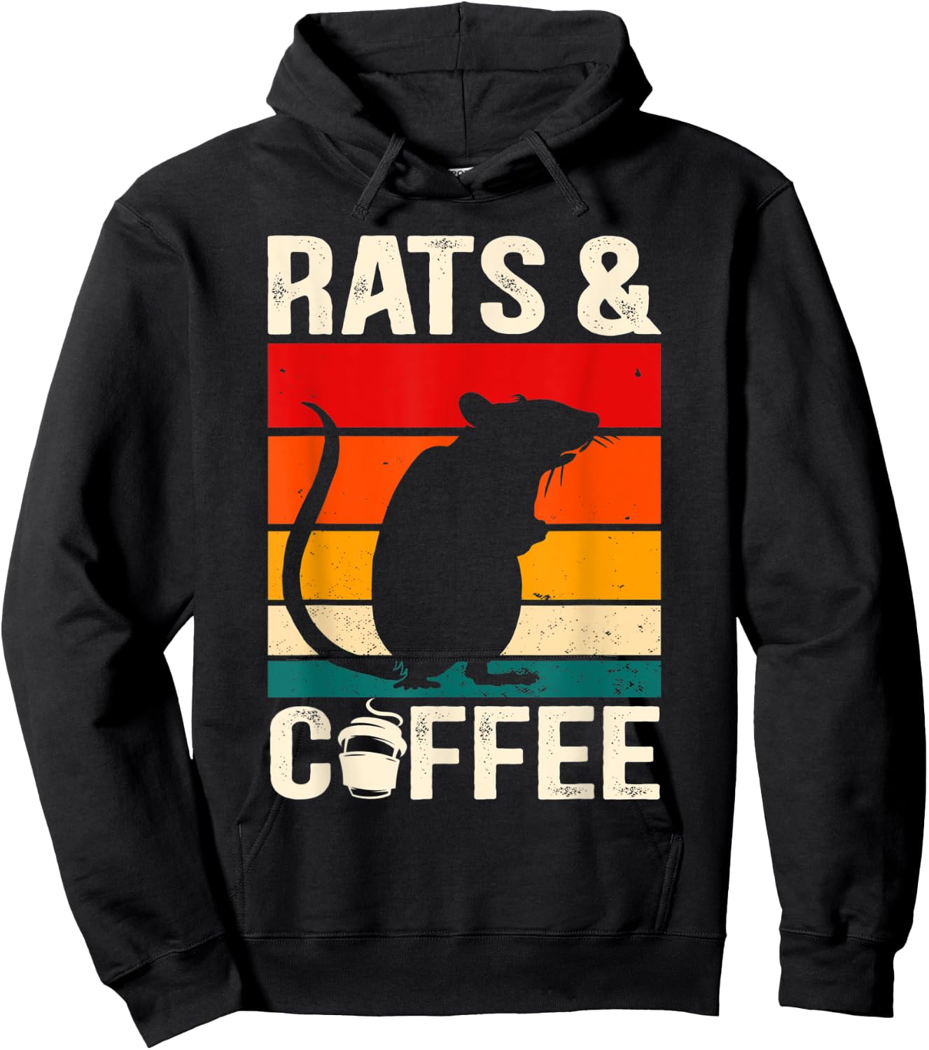 Rats And Coffee Rodent Pet Caffeine Lover Mouse Whisperer Hoodie - Hoodie | Black