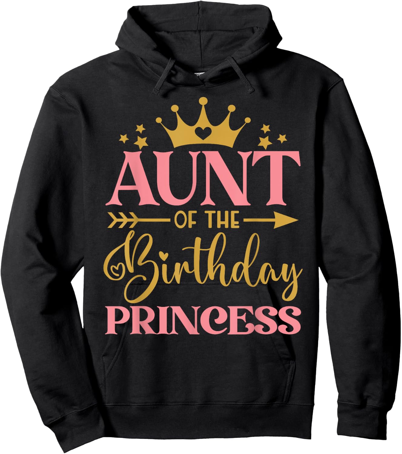 Aunt of The Birthday for Girl - 1st Birthday Princess Girl Hoodie - Hoodie | Black