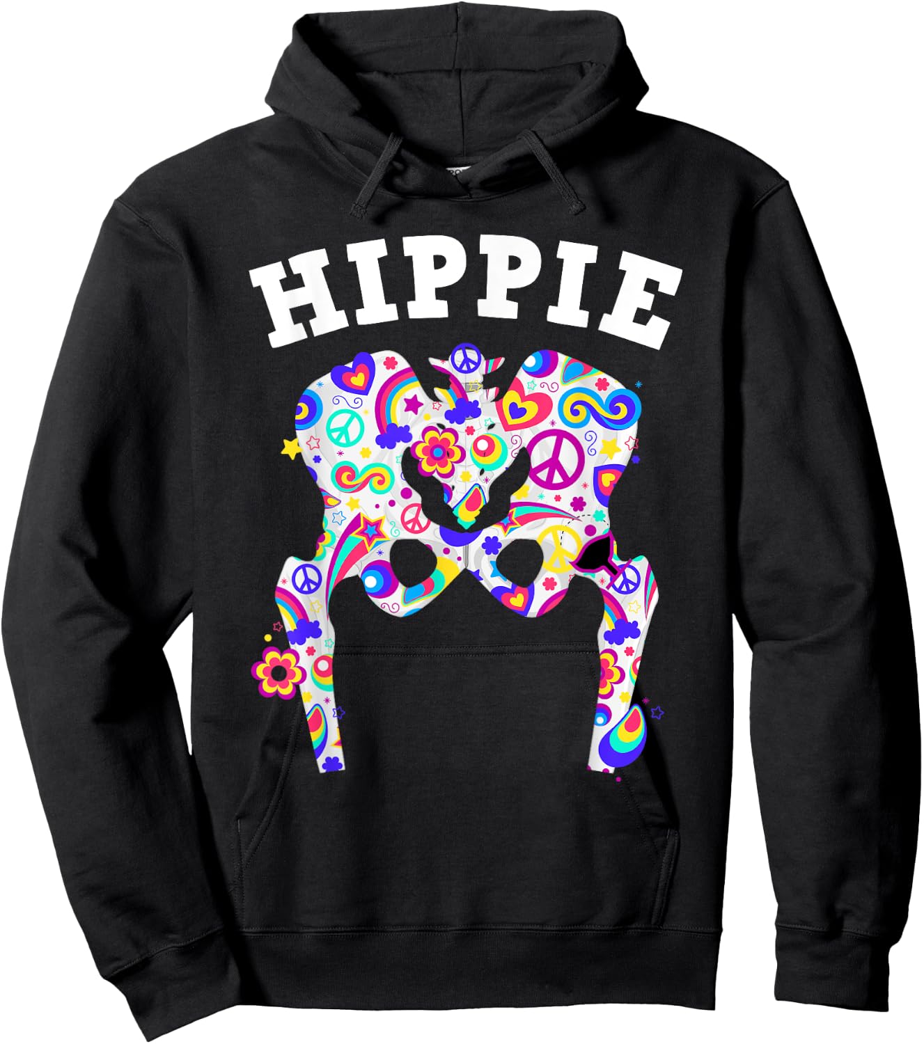 Cool Hip Replacement Women After Hip Surgery Hippie Hoodie - Hoodie | Black