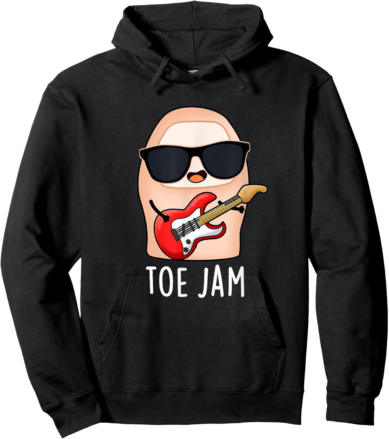 Toe Jam Funny Music Pun Hoodie - Hoodie | Black