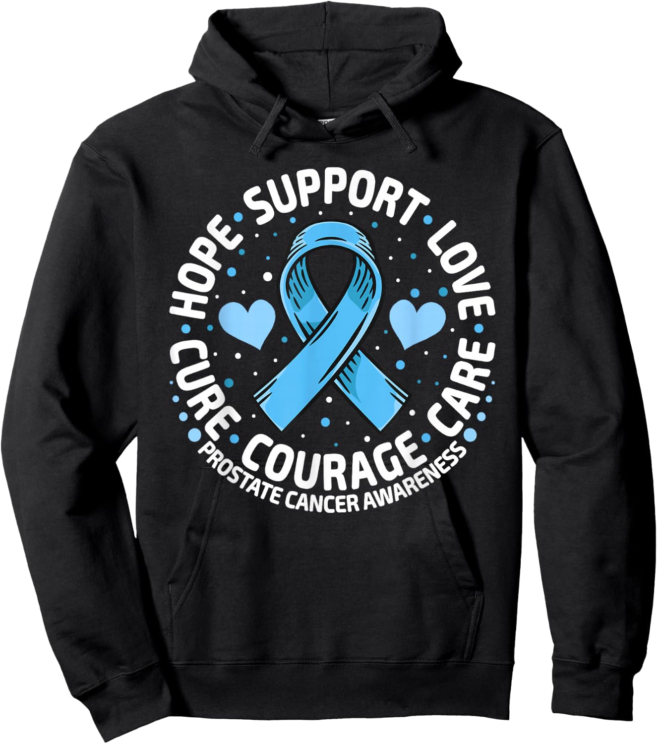 Prostate Cancer Support Family Prostate Cancer Awareness Hoodie - Hoodie | Black