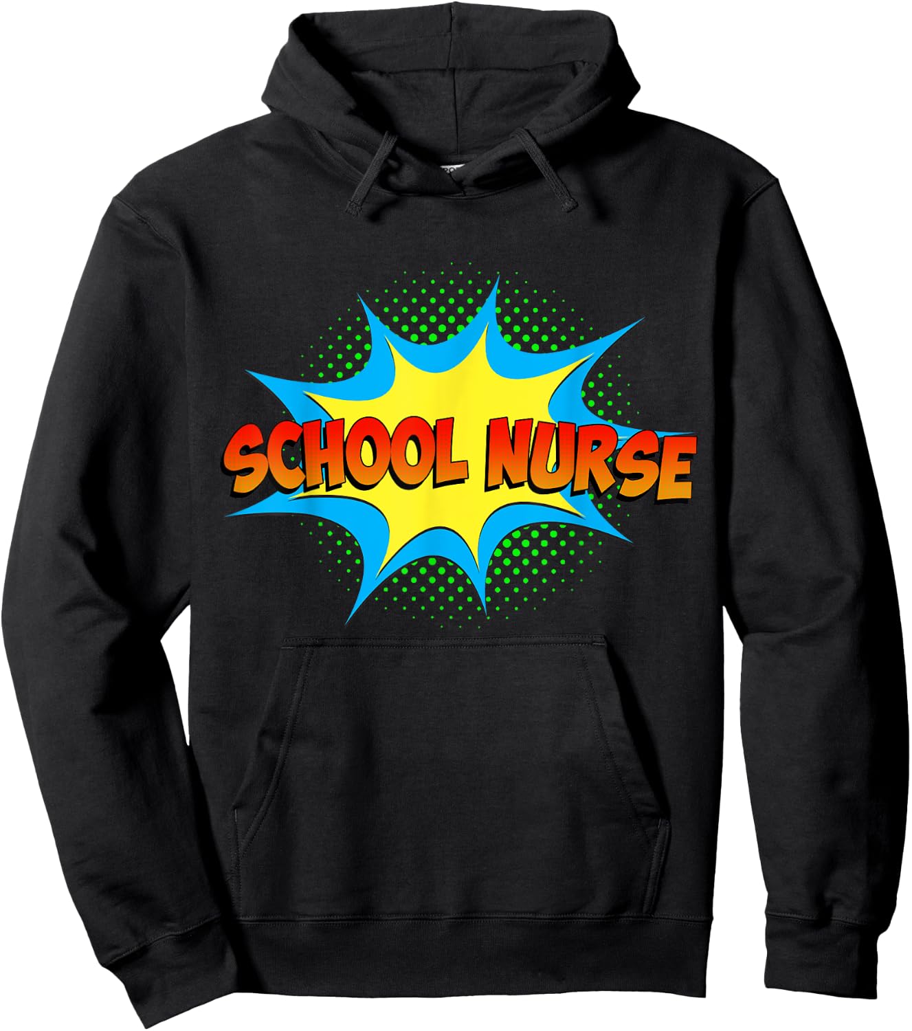 School Nurse Superhero Comics Cool International Nurses Day Hoodie - Hoodie | Black