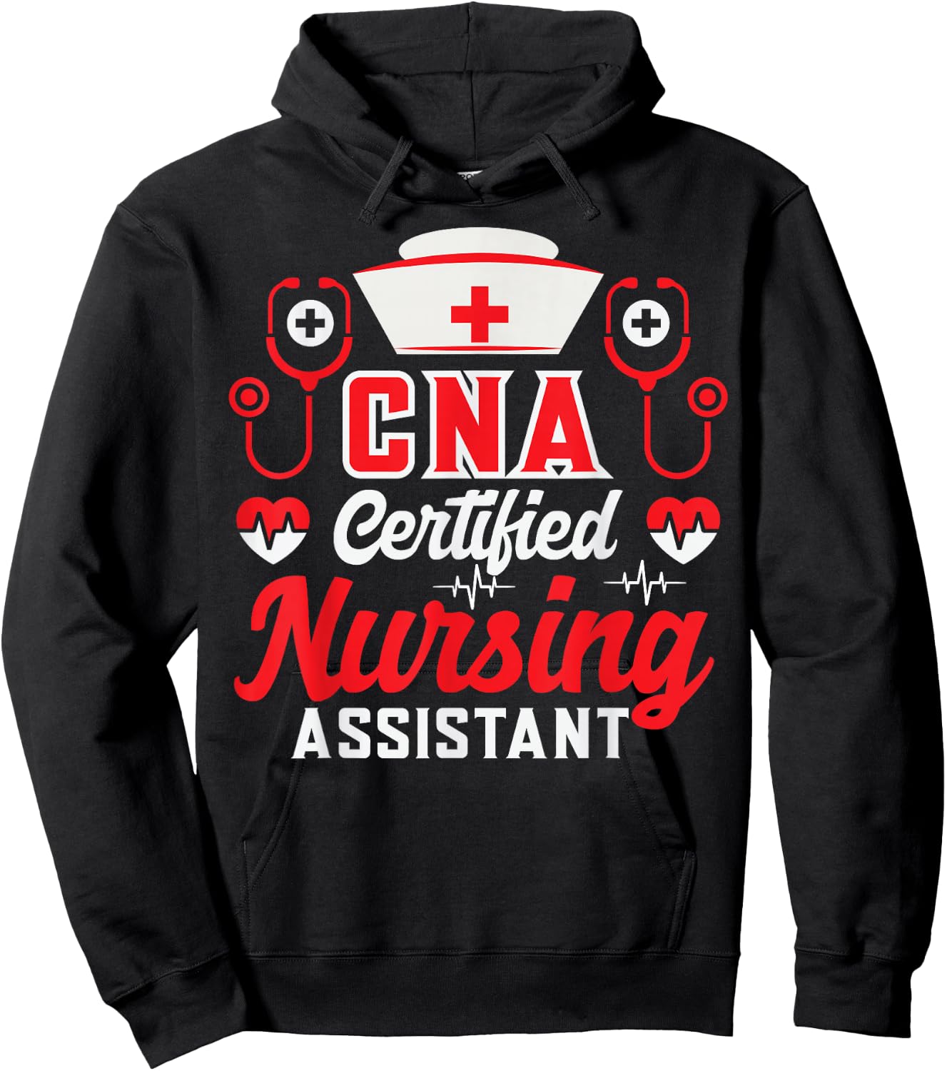 CNA Certified Nursing Assistant Nurse Job Lover Funny Nurse Hoodie - Hoodie | Black