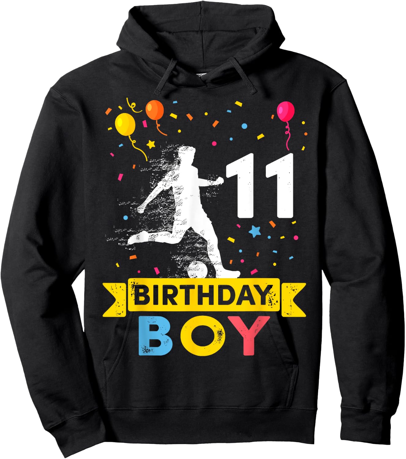 11 Year Old Birthday Boy Soccer 11th Birthday Boy Hoodie - Hoodie | Black