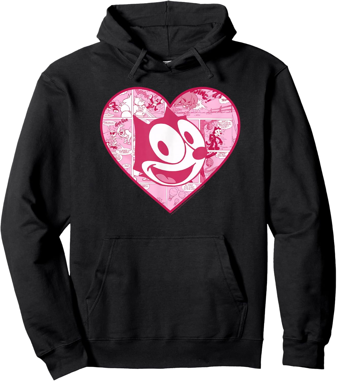 Felix the Cat Heart Comic Fill Hoodie - Hoodie | Black