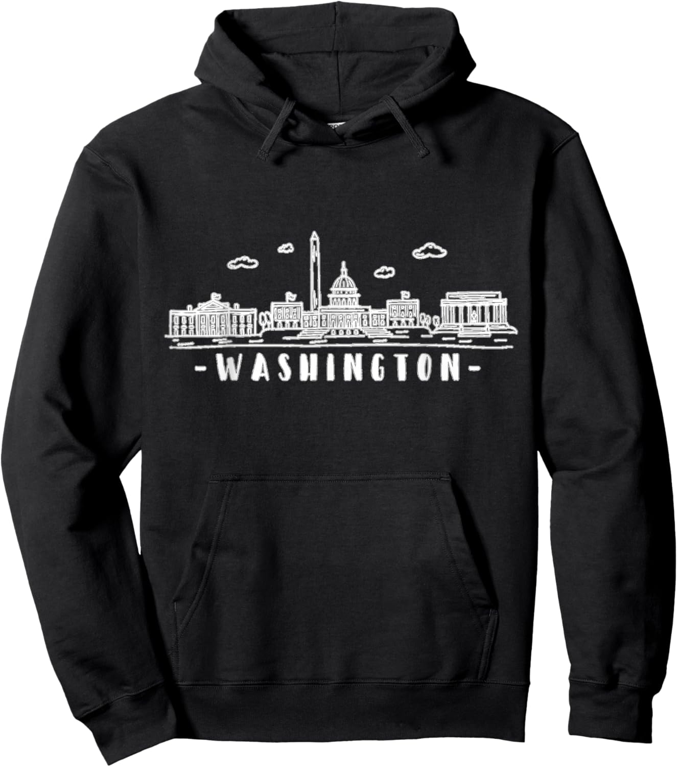 Washington DC Skyline Hoodie - Hoodie | Black