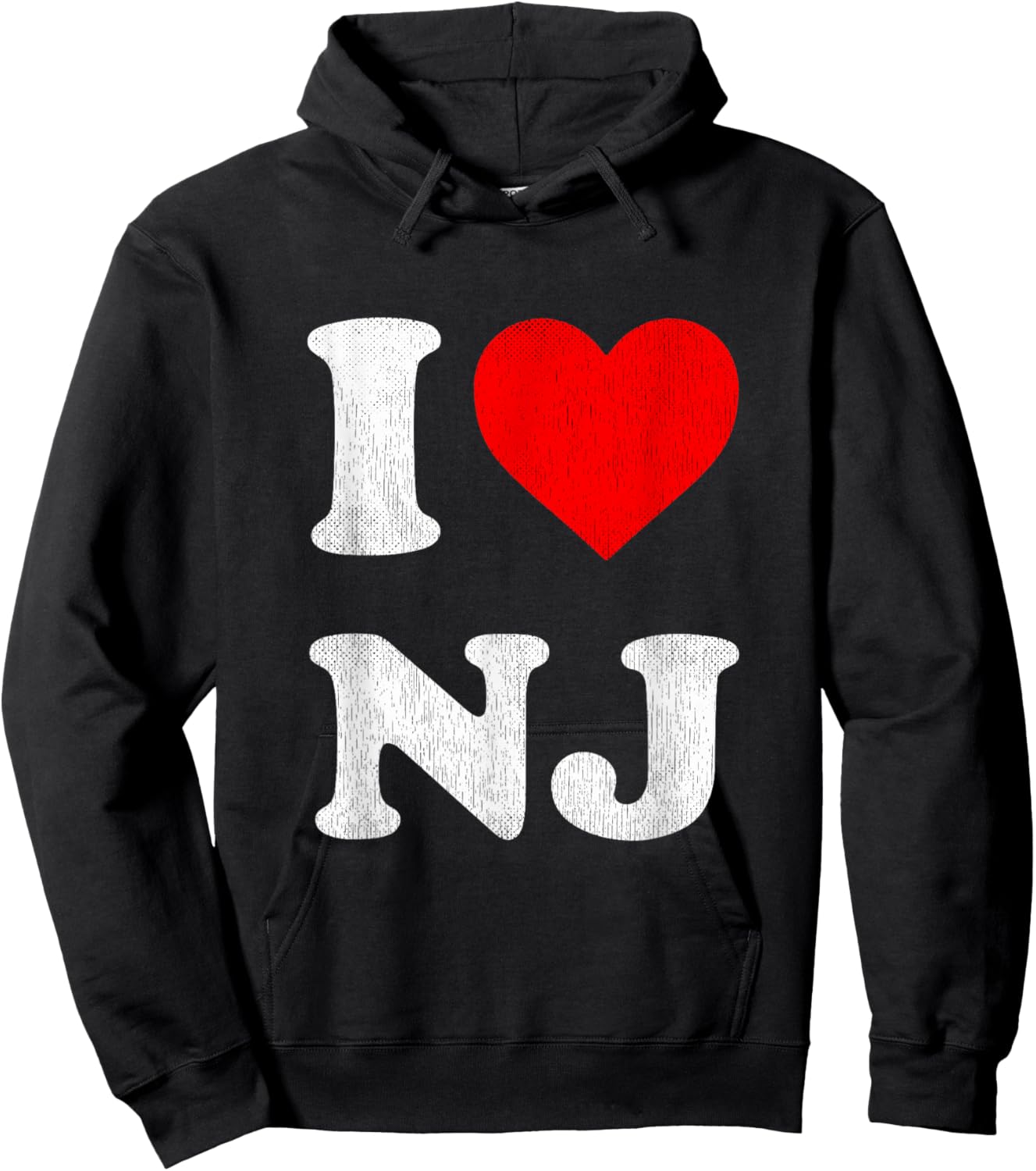 I Love NJ Souvenir I Heart New Jersey Hoodie - Hoodie | Black