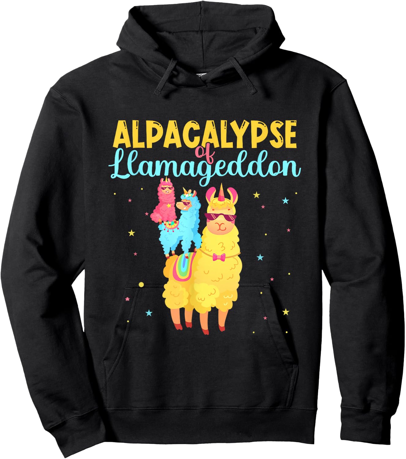 Alpacalypse Or Llamageddon Alpacas and Llamas Take Over Hoodie - Hoodie | Black