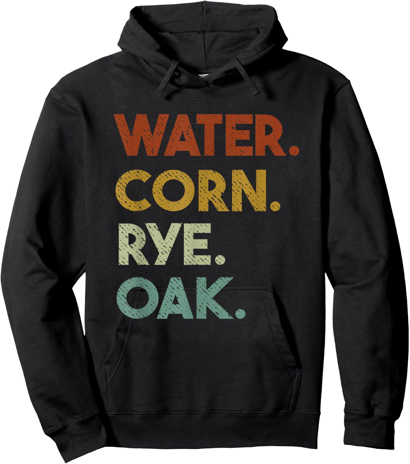 Bourbon Ingredient List Vintage Hoodie - Hoodie | Black