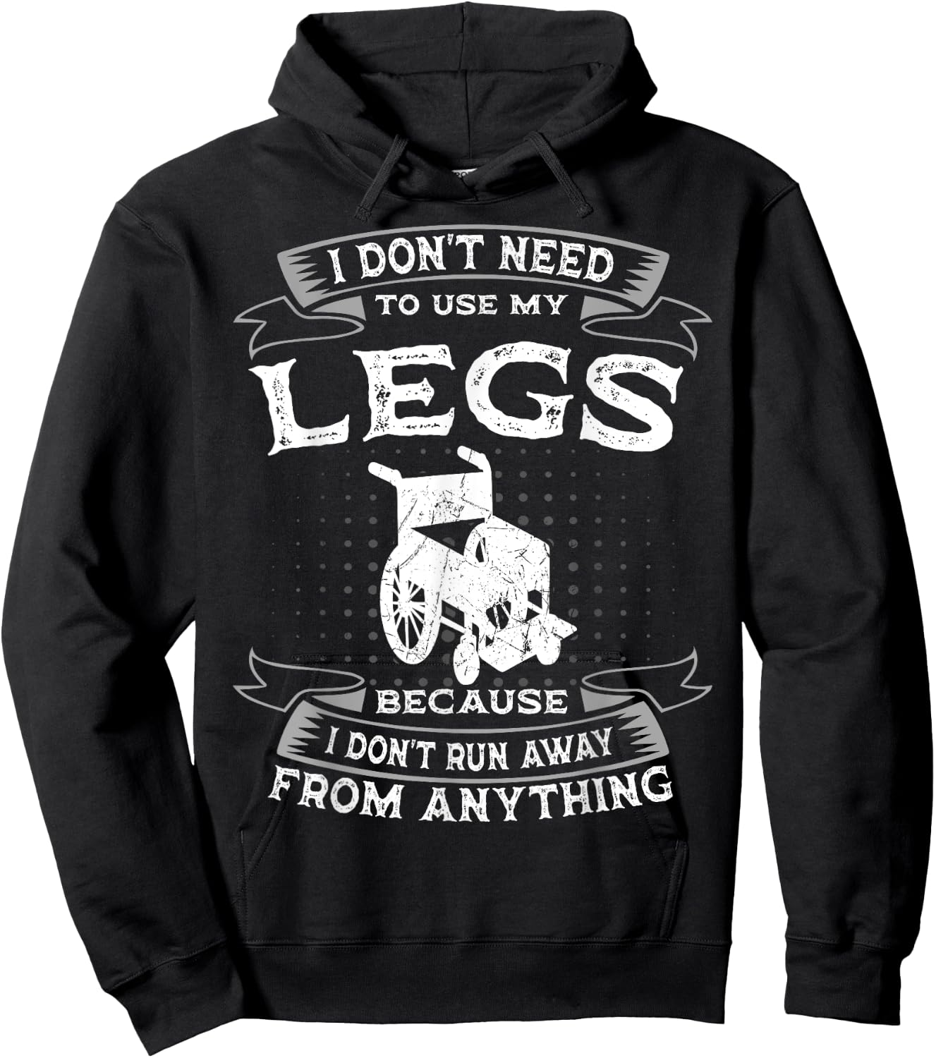 Paraplegic Paraplegia Disabled Person Wheelchair Paraparesis Hoodie - Hoodie | Black