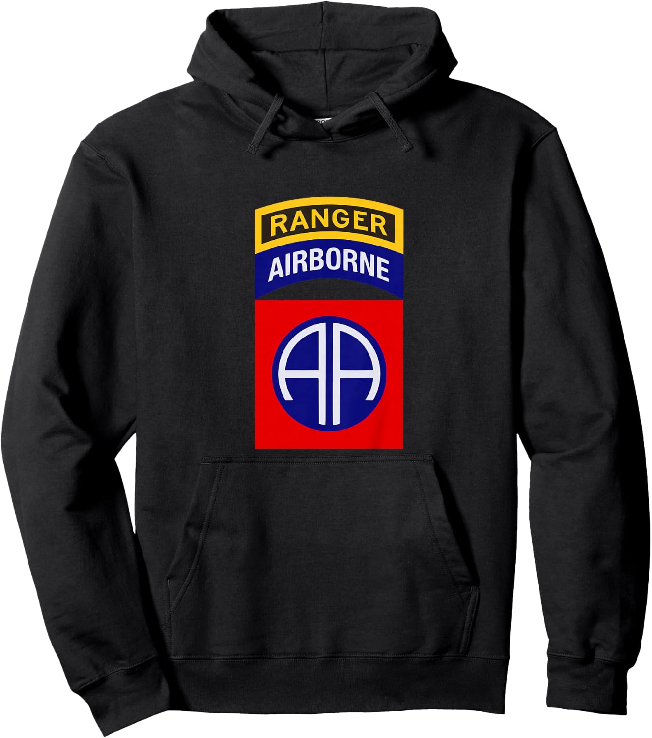 Kids 82nd Airborne Ranger Patch for Boys, Girls, Son, Daughter Hoodie - Hoodie | Black