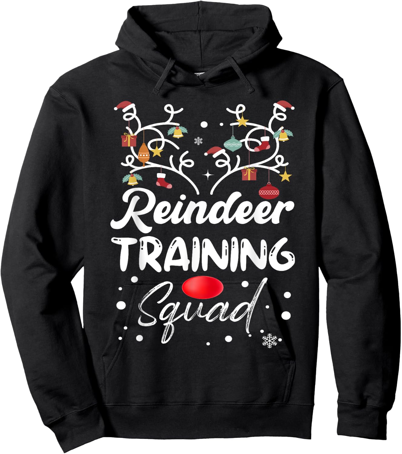 Christmas Running Reindeer Runner Training Squad Team Hoodie - Hoodie | Black