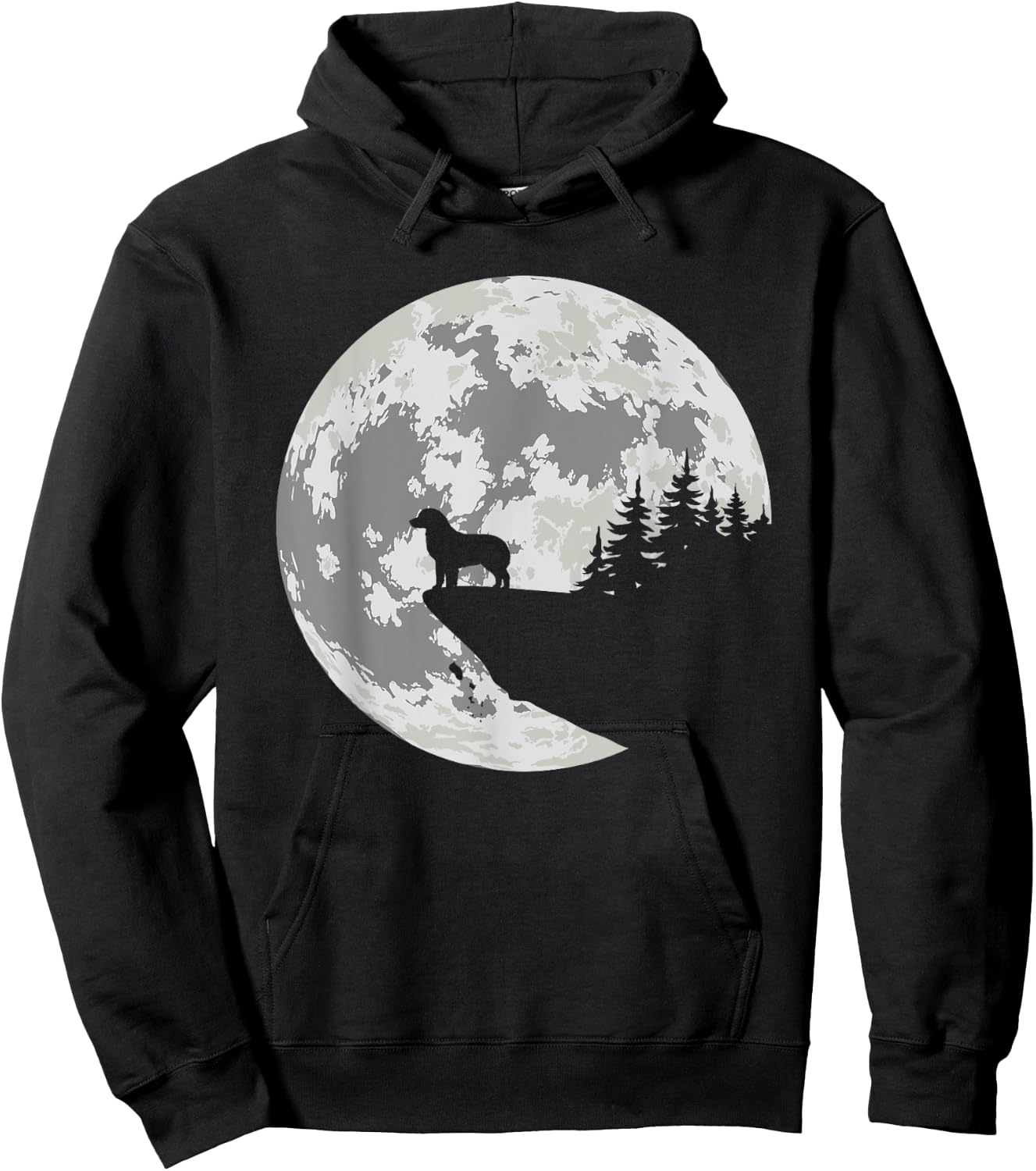 Australian Shepherd Moon Halloween Costume Hoodie - Hoodie | Black