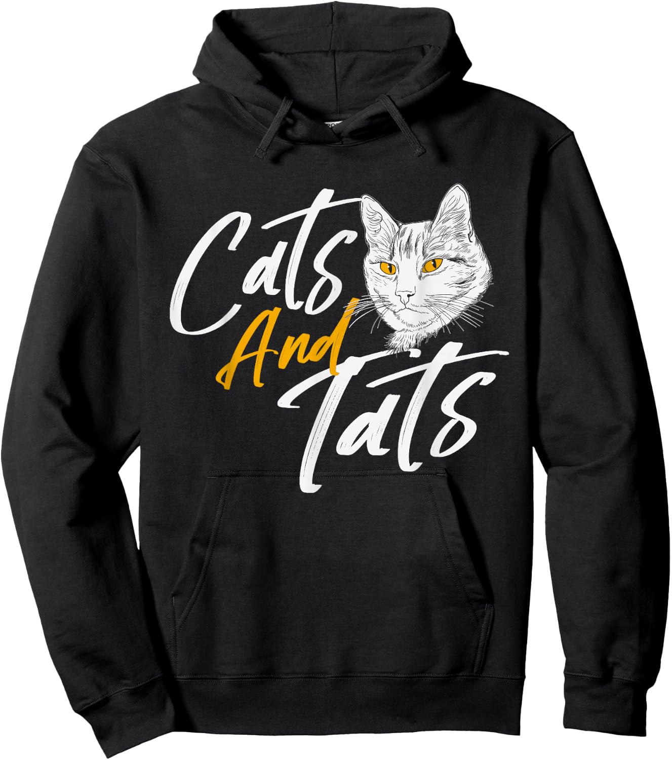 Cats And Tats - Tattoo Pets Kitten Owner Animal Kitty Lover Hoodie - Hoodie | Black