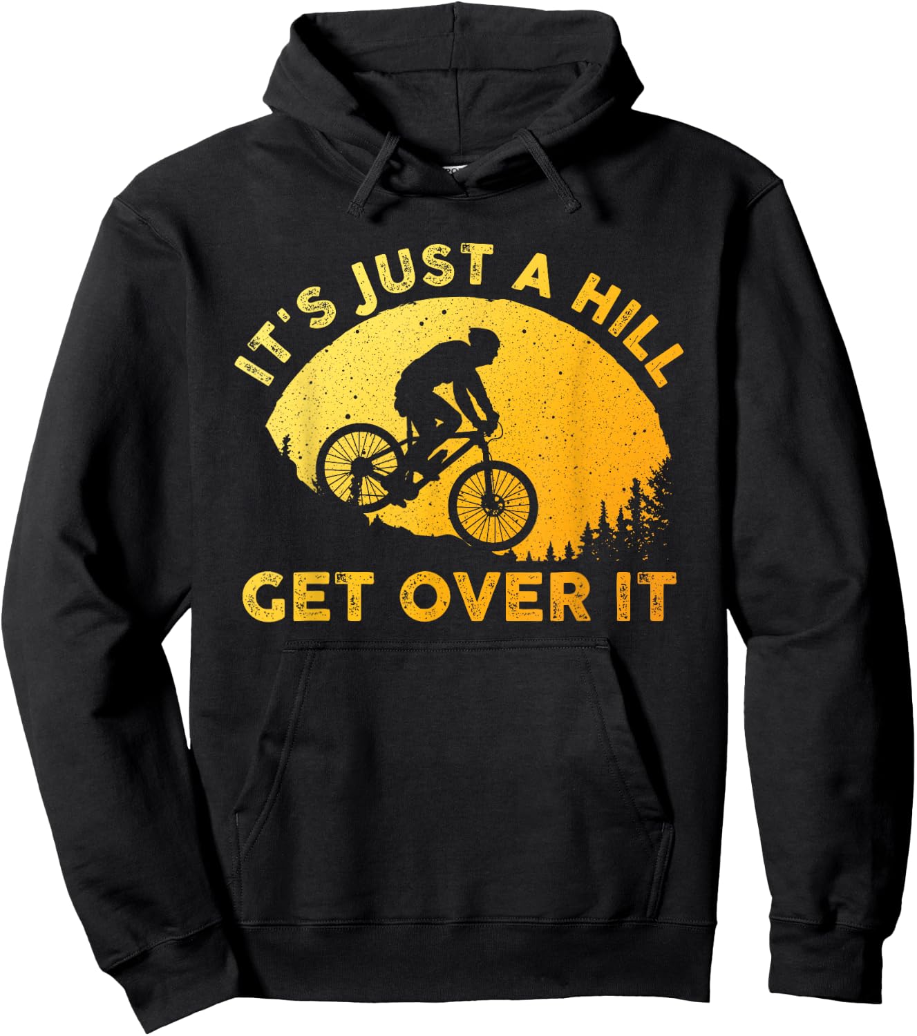 Funny Mountain Biking Art Women Trail Mountain Bike Hoodie - Hoodie | Black