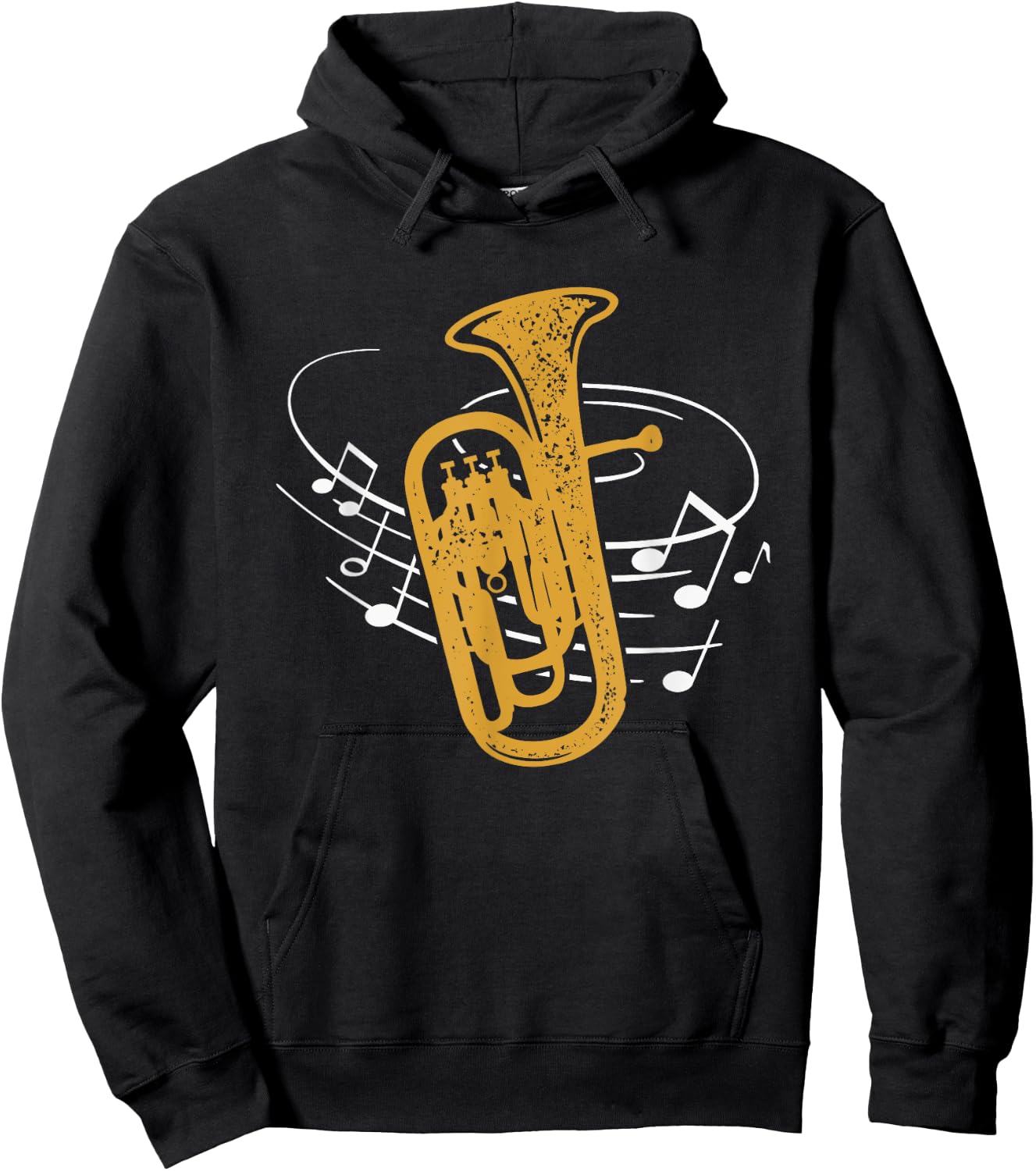 Brass Instrument Orchestra Musician Sheet Music Euphonium Hoodie - Hoodie | Black