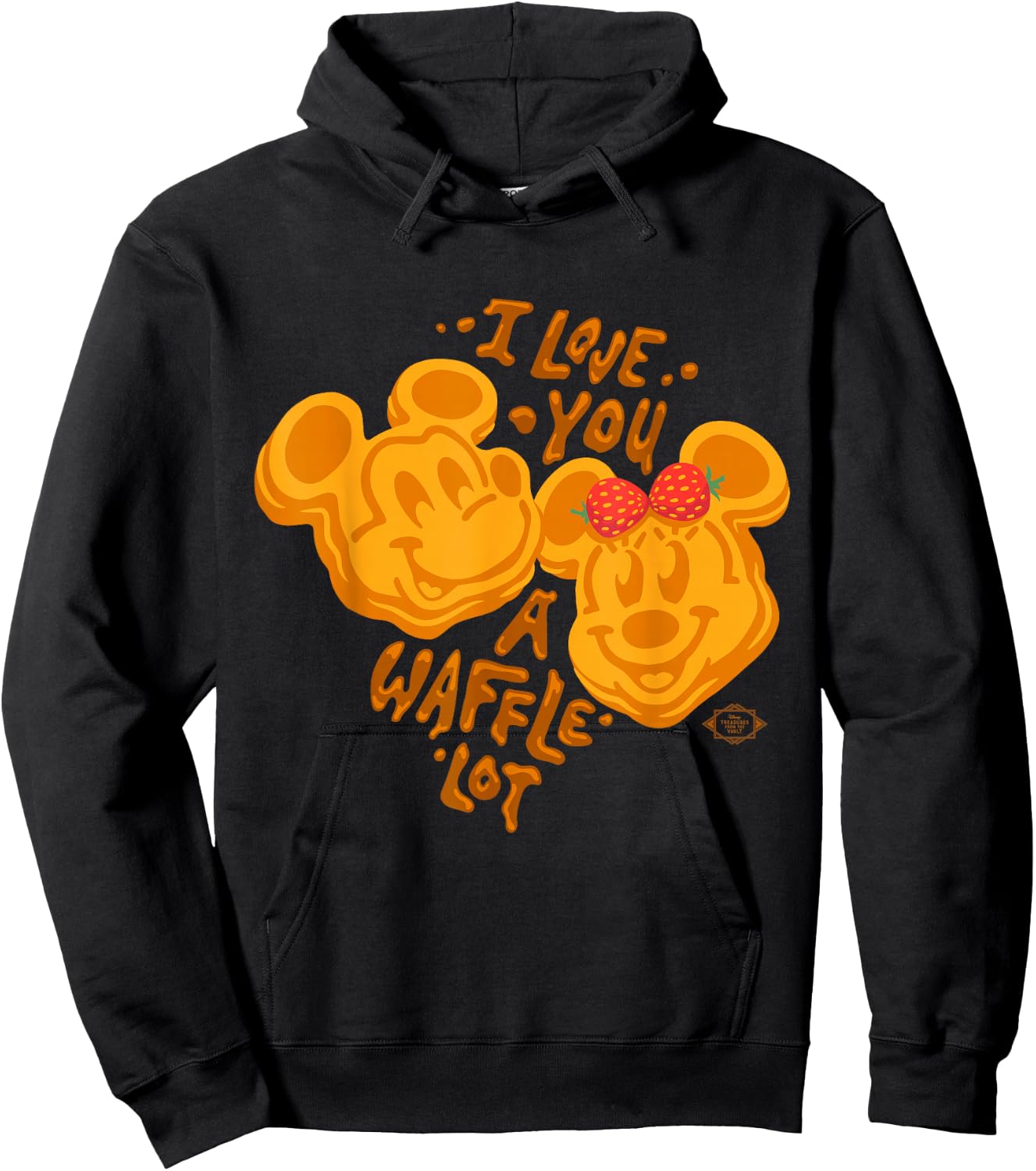 Disney Mickey & Minnie Love You a Waffle Lot Valentine’s Day Hoodie - Hoodie | Black