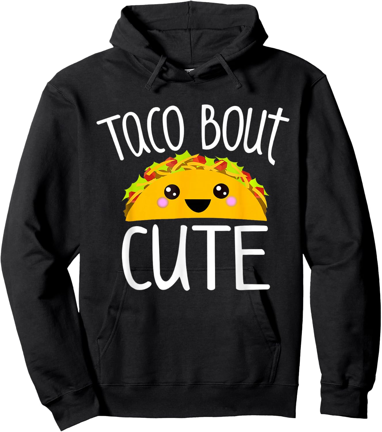 Funny Taco Lover Shirt TACO BOUT CUTE Girl Boy Kids Toddlers Hoodie - Hoodie | Black
