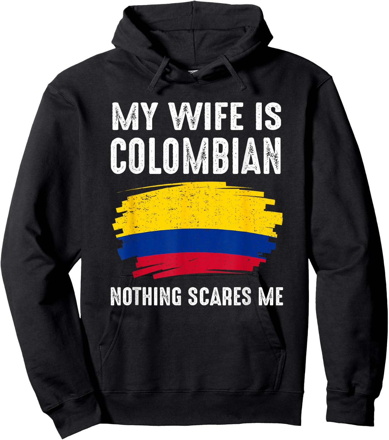 My Wife Is Colombian Colombia Pride Flag Heritage Roots Hoodie - Hoodie | Black