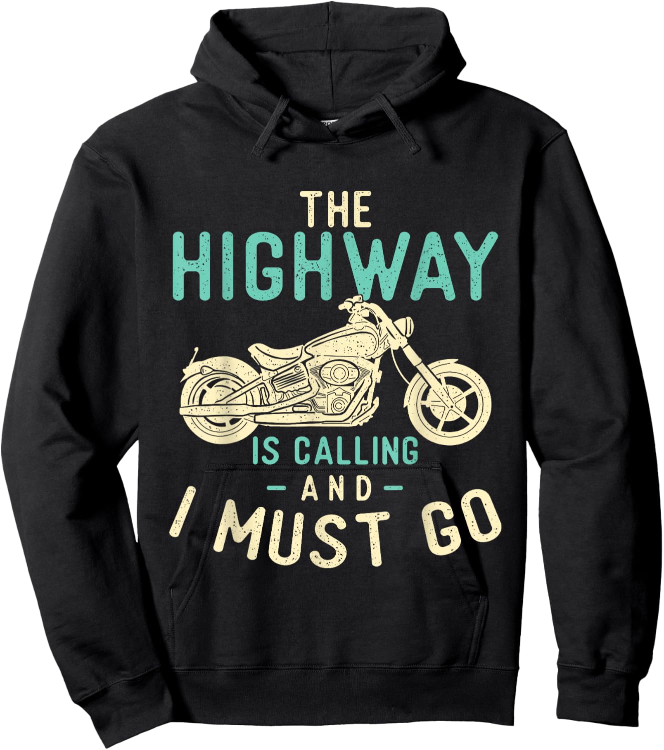 The Highway Is Calling And I Must Go - Bike Lover Motorcycle Hoodie - Hoodie | Black