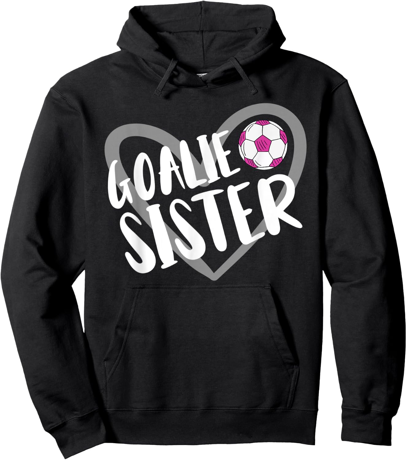 Soccer Goalie Sister Heart Hoodie - Hoodie | Black