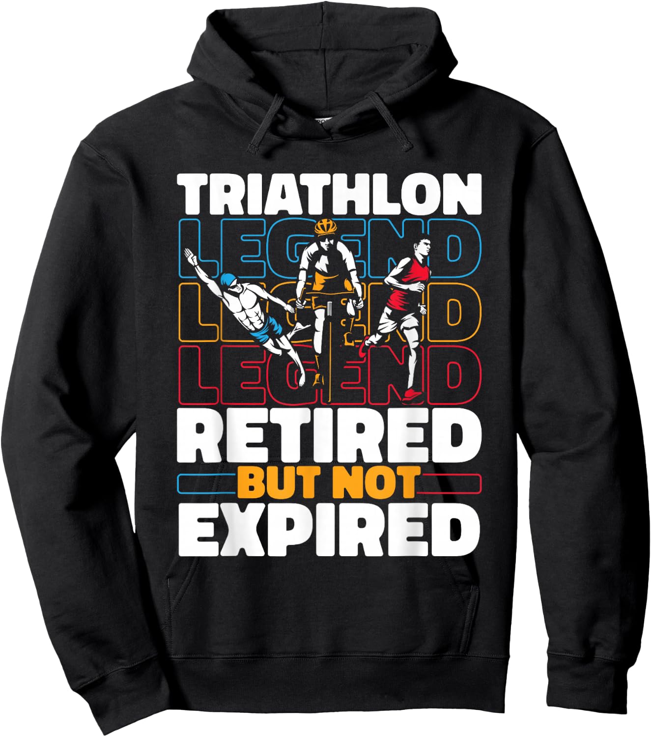 Triathlete Retired Running - Swimming Cycling Triathlon Hoodie - Hoodie | Black