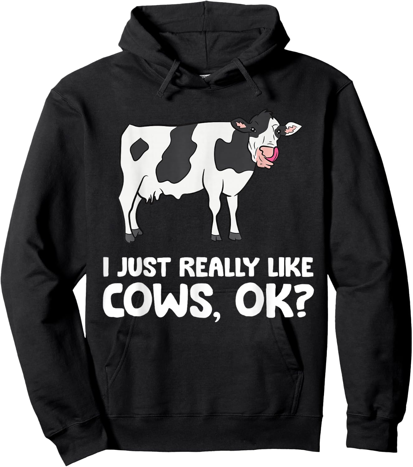 I Just Like Cows Ok Animal Farmer Love Cows Hoodie - Hoodie | Black