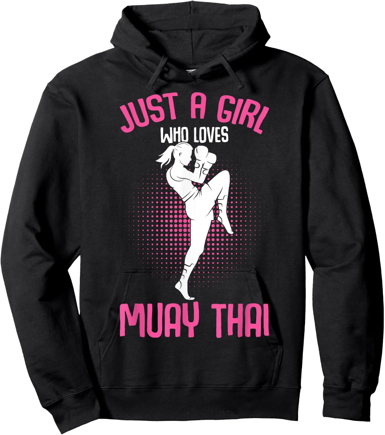 Just a Girl who loves Muay Thai Kids Girls Hoodie - Hoodie | Black