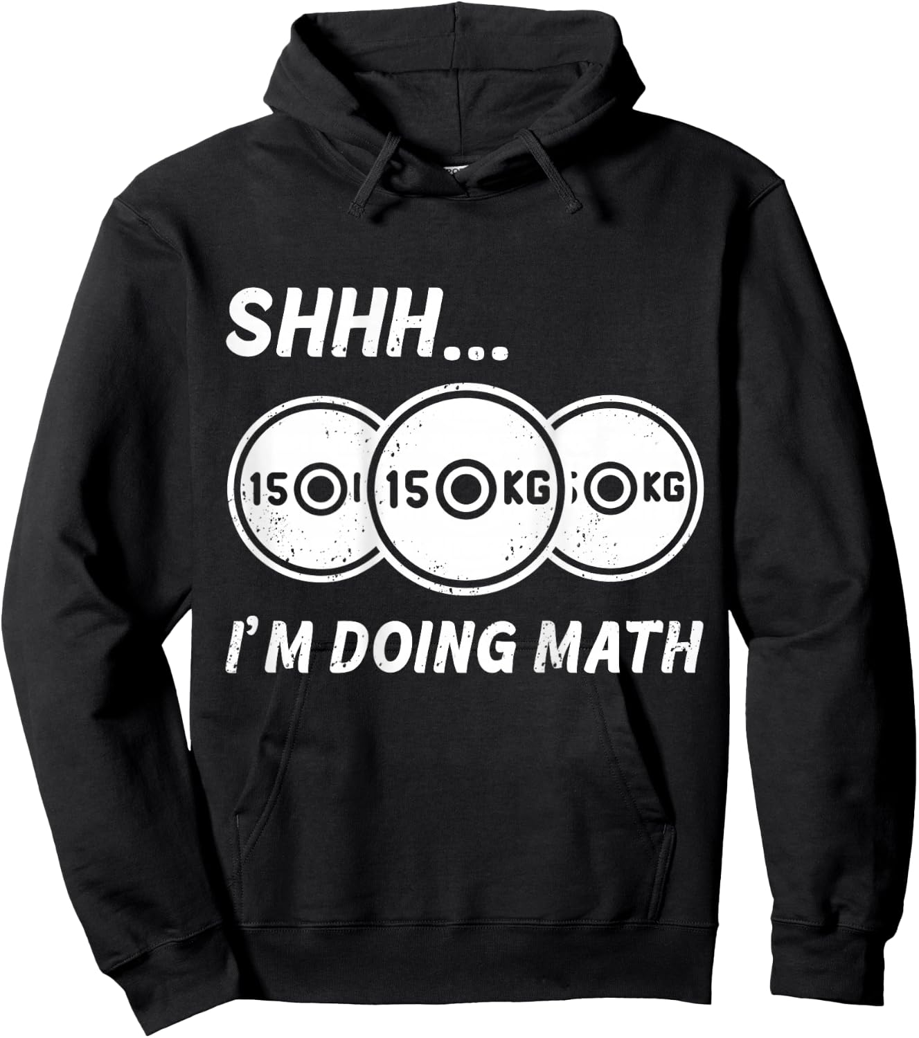 Shhh... I'm Doing Math BACKPRINT | Fitness And Bodybuilding Hoodie - Hoodie | Black