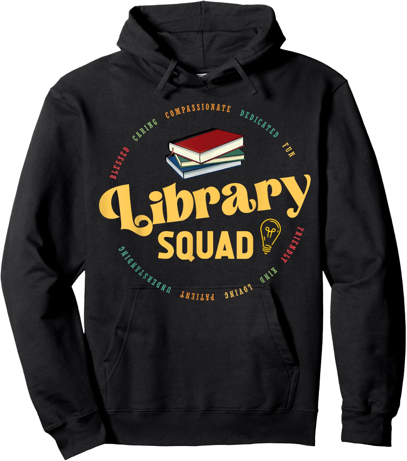 Library Worker Designs - Library Squad Hoodie - Hoodie | Black
