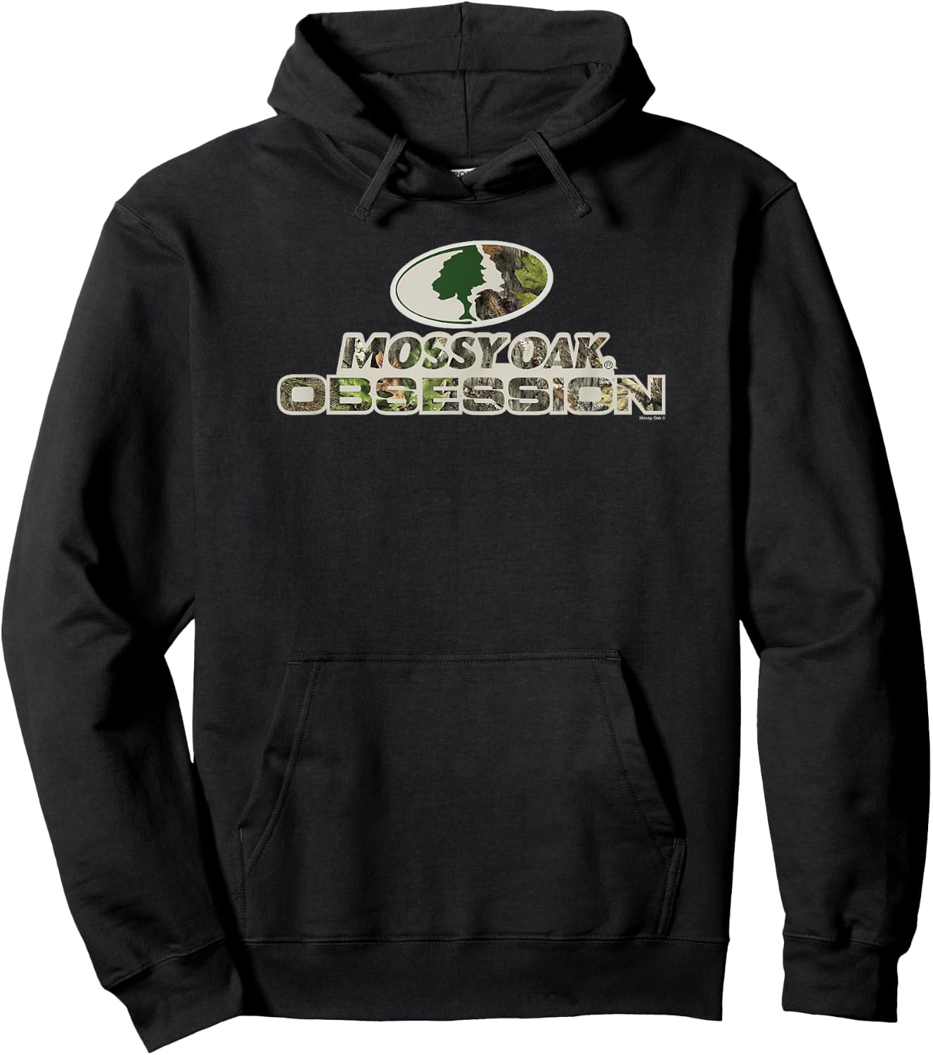 Mossy Oak Obsession Camouflage Classic Outdoors Logo Hoodie - Hoodie | Black
