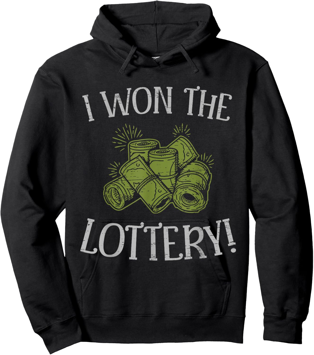 I Won The Lottery Game Winner Luck Lottery Scratcher Hoodie - Hoodie | Black
