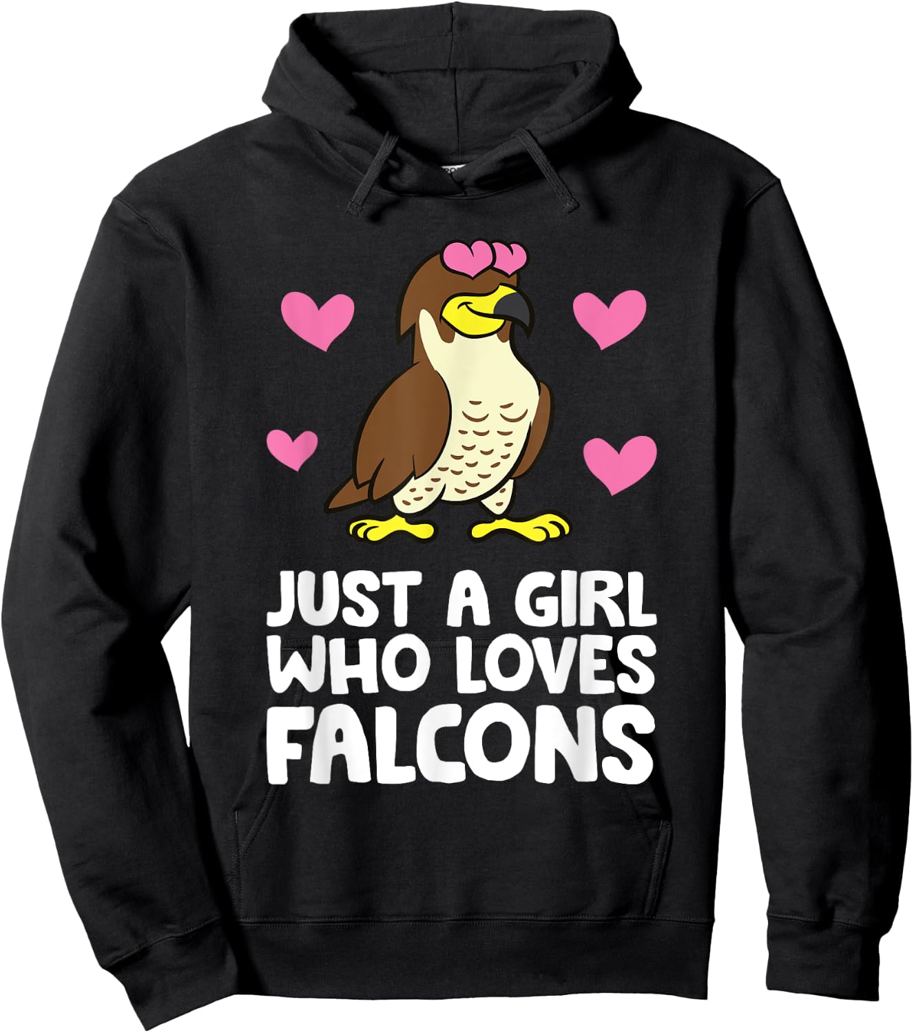 Just A Girl Who Loves Falcons Hoodie - Hoodie | Black