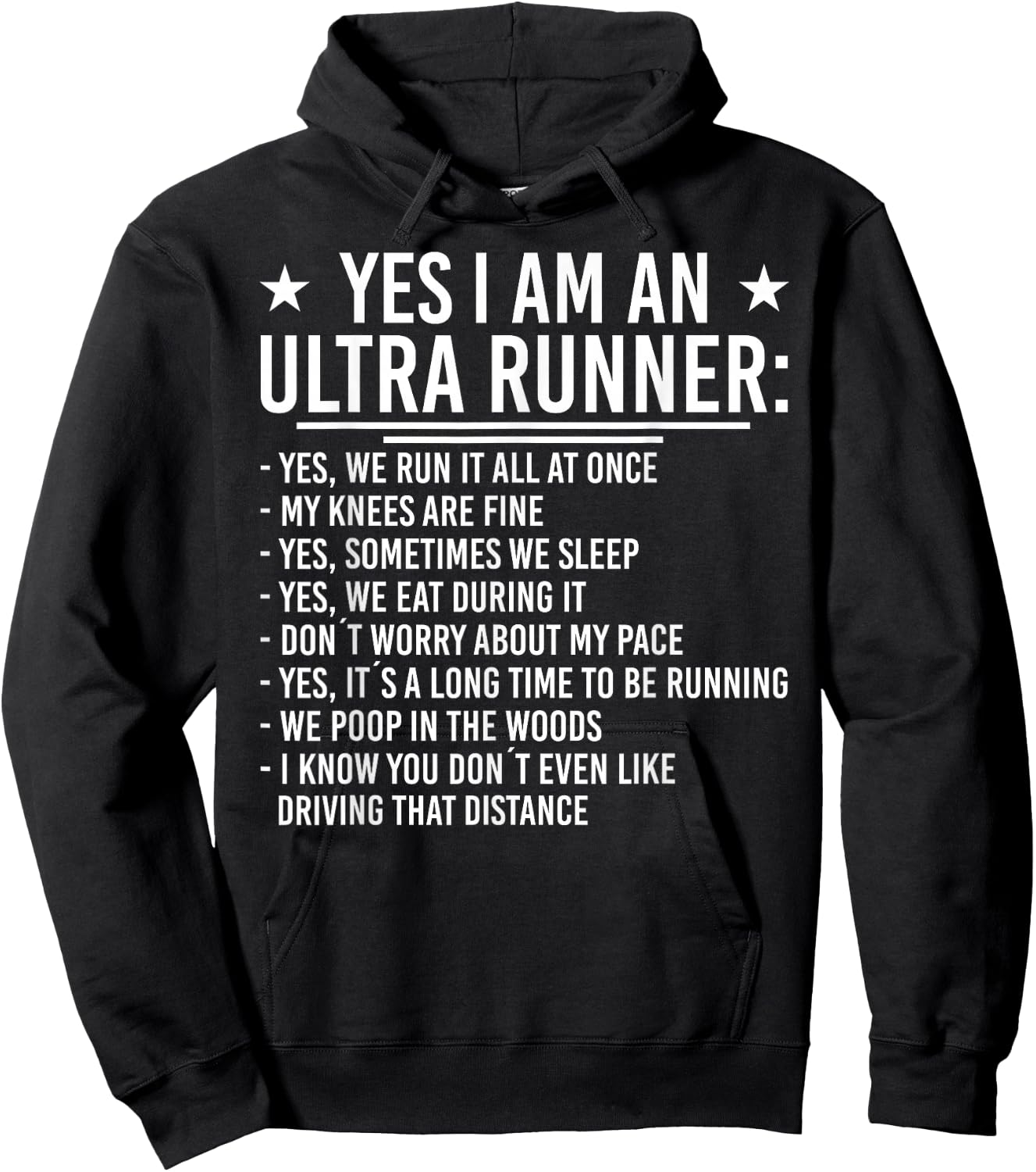 Yes I´m a ultra Runner Funny Ultra Marathon Hoodie - Hoodie | Black