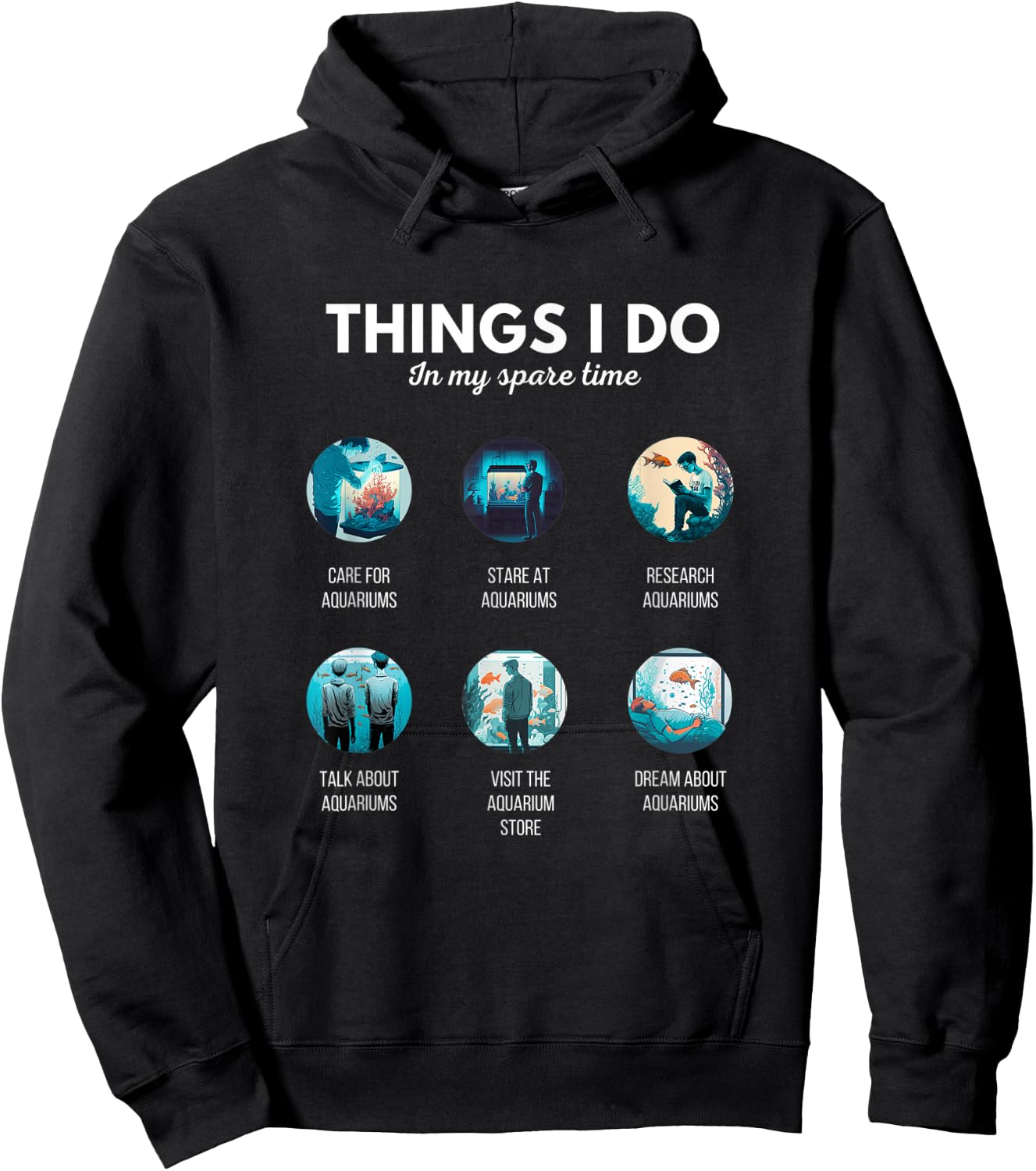 The Addiction Fish Tank Lovers Funny Aquarium Fishkeeping Hoodie - Hoodie | Black