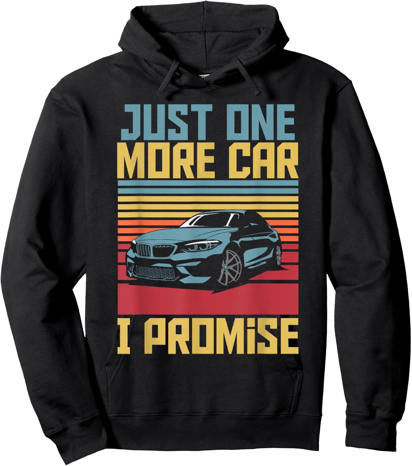 Just One More Car I Promise For Car Enthusiast Retro Vintage Hoodie - Hoodie | Black