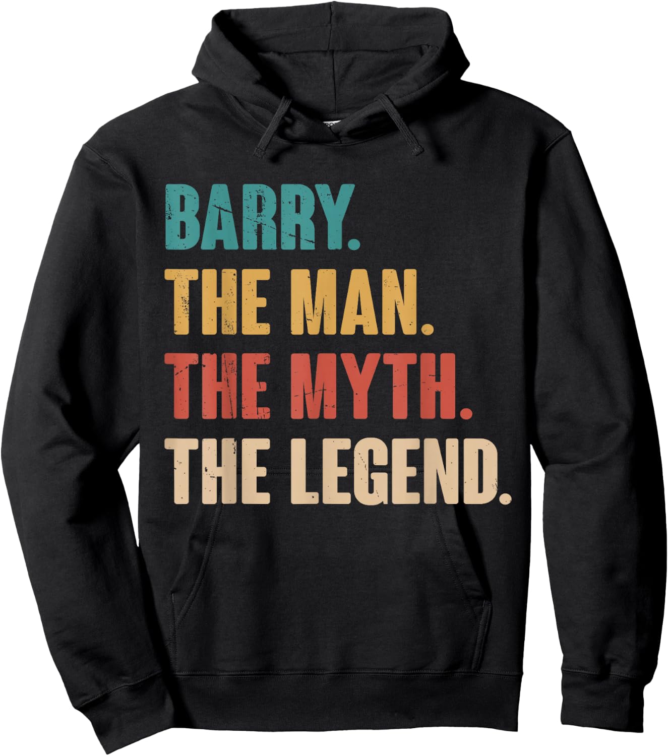 Barry The Man The Myth The Legend Retro Gift Barry Hoodie - Hoodie | Black