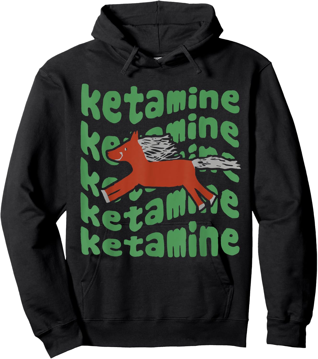 Ketamine Horse Emergency Funny Hoodie - Hoodie | Black