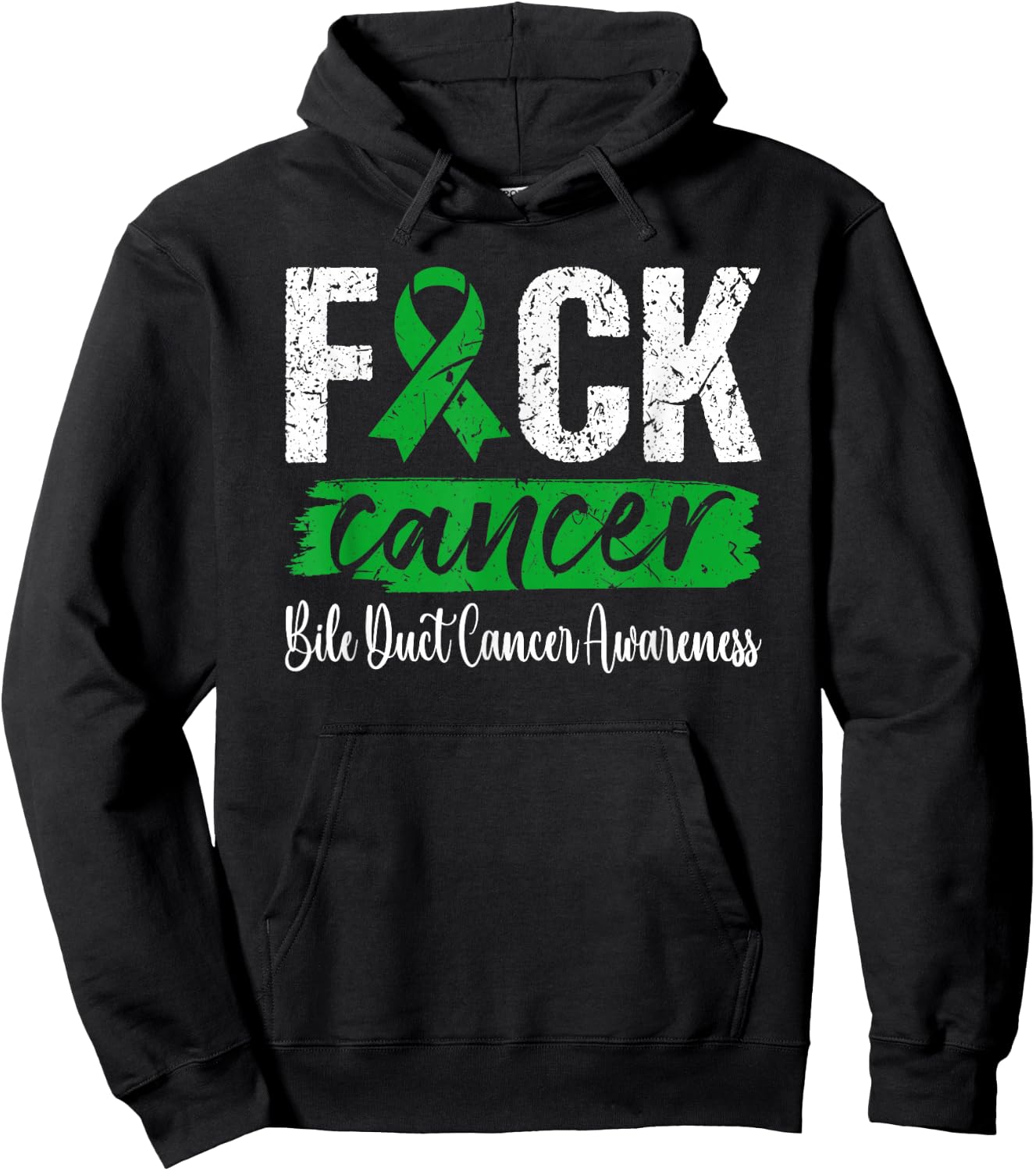 Fuck Bile Duct Cancer Cholangiocarcinoma Awareness Hoodie - Hoodie | Black