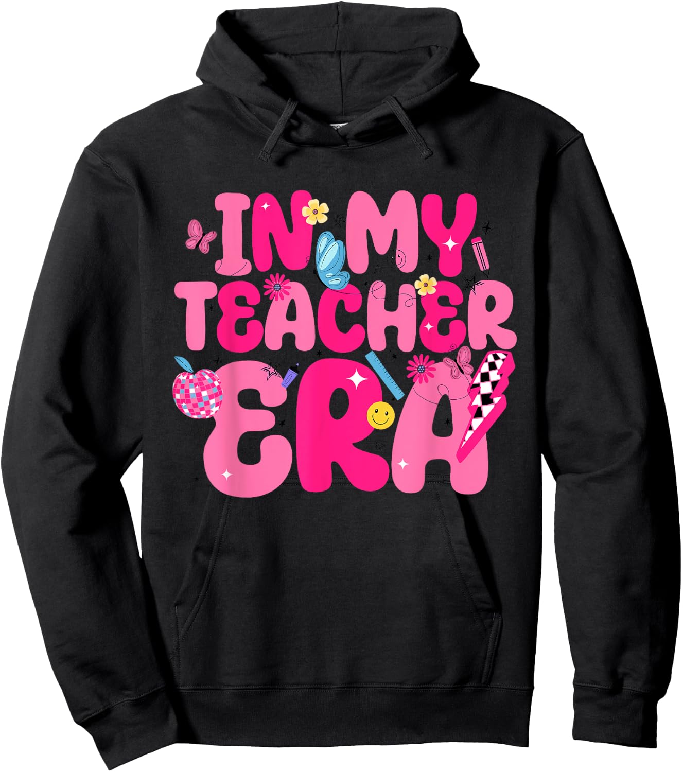In My Teacher Era First Day Of School Back To School Retro Women Hoodie - Hoodie | Black