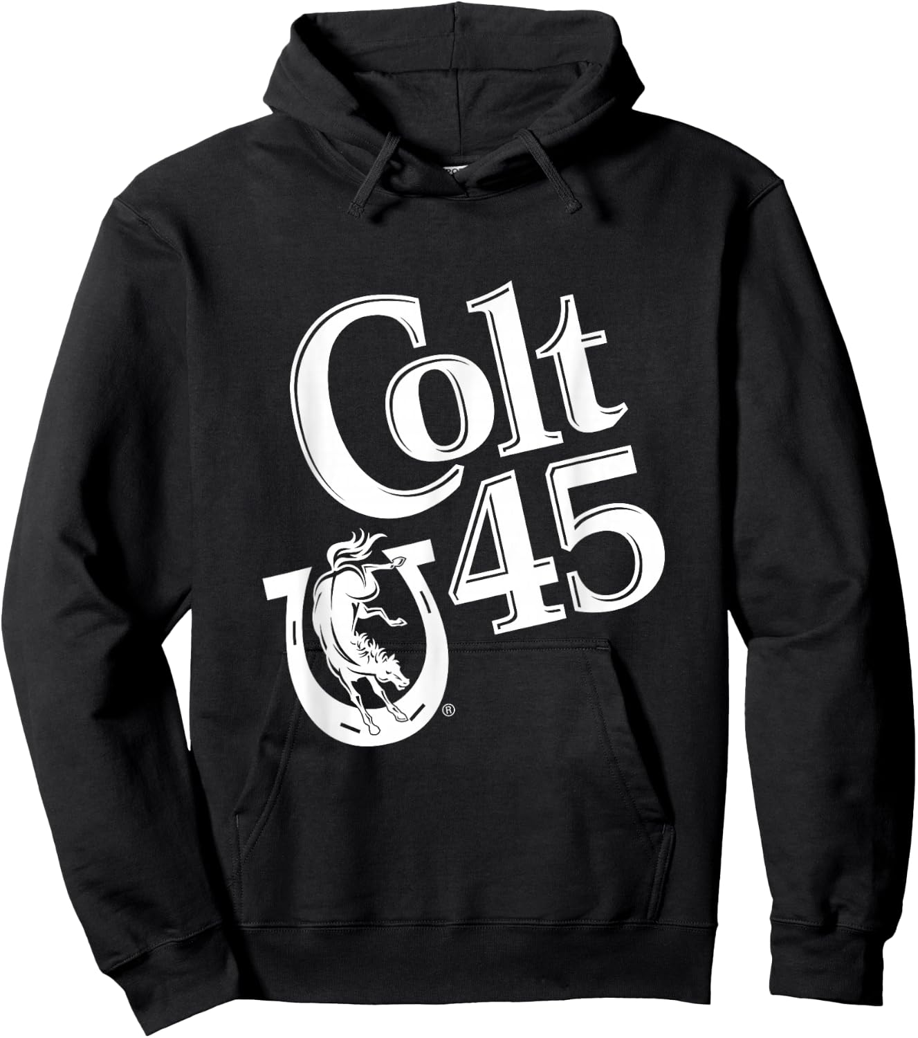 Colt 45 Beer Style - White Logo Hoodie - Hoodie | Black