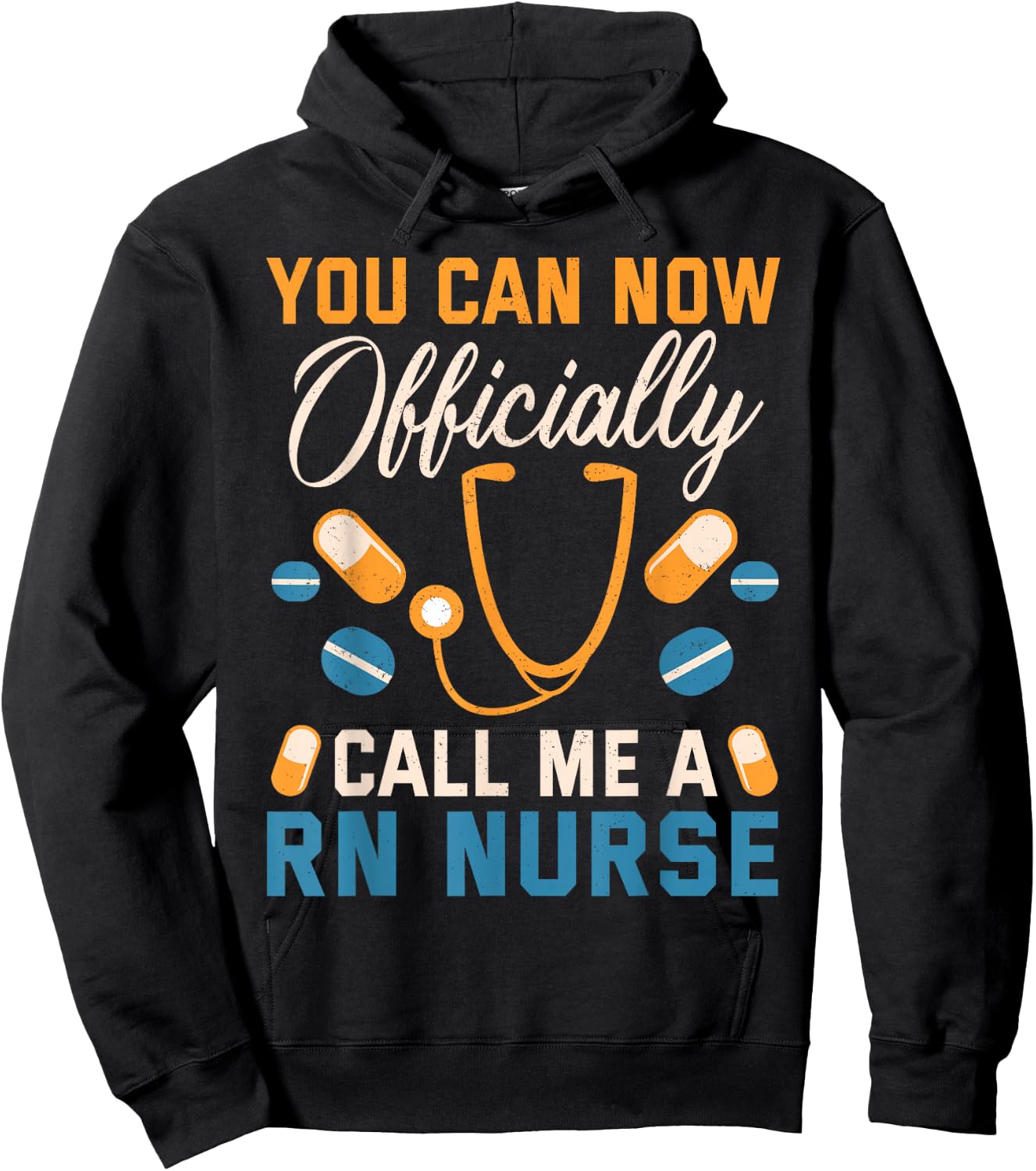 Nursing Finally A RN Registered Nurse Hoodie - Hoodie | Black