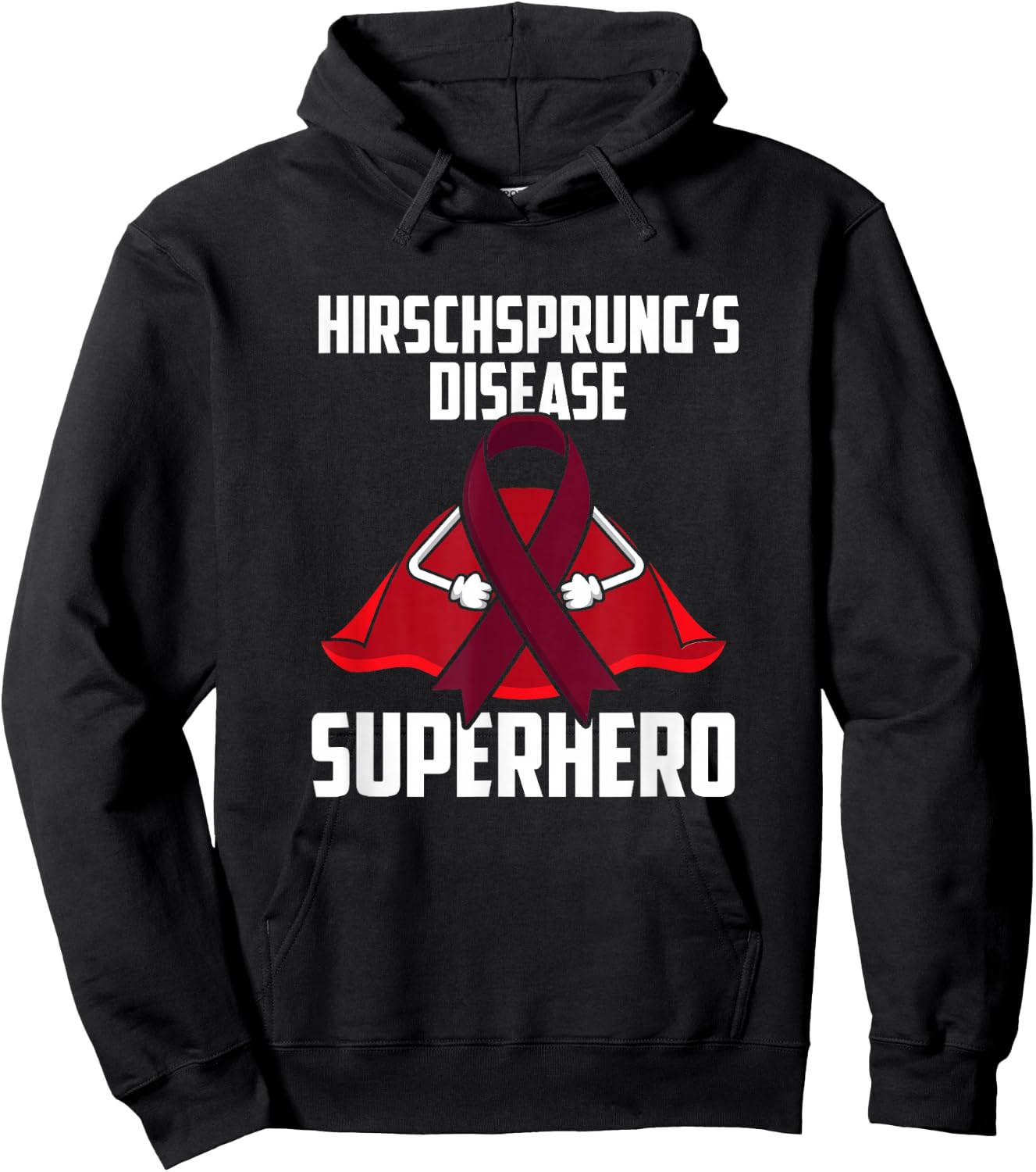 Hirschsprung’s Disease Superhero Survivor Warrior Fighter Hoodie - Hoodie | Black