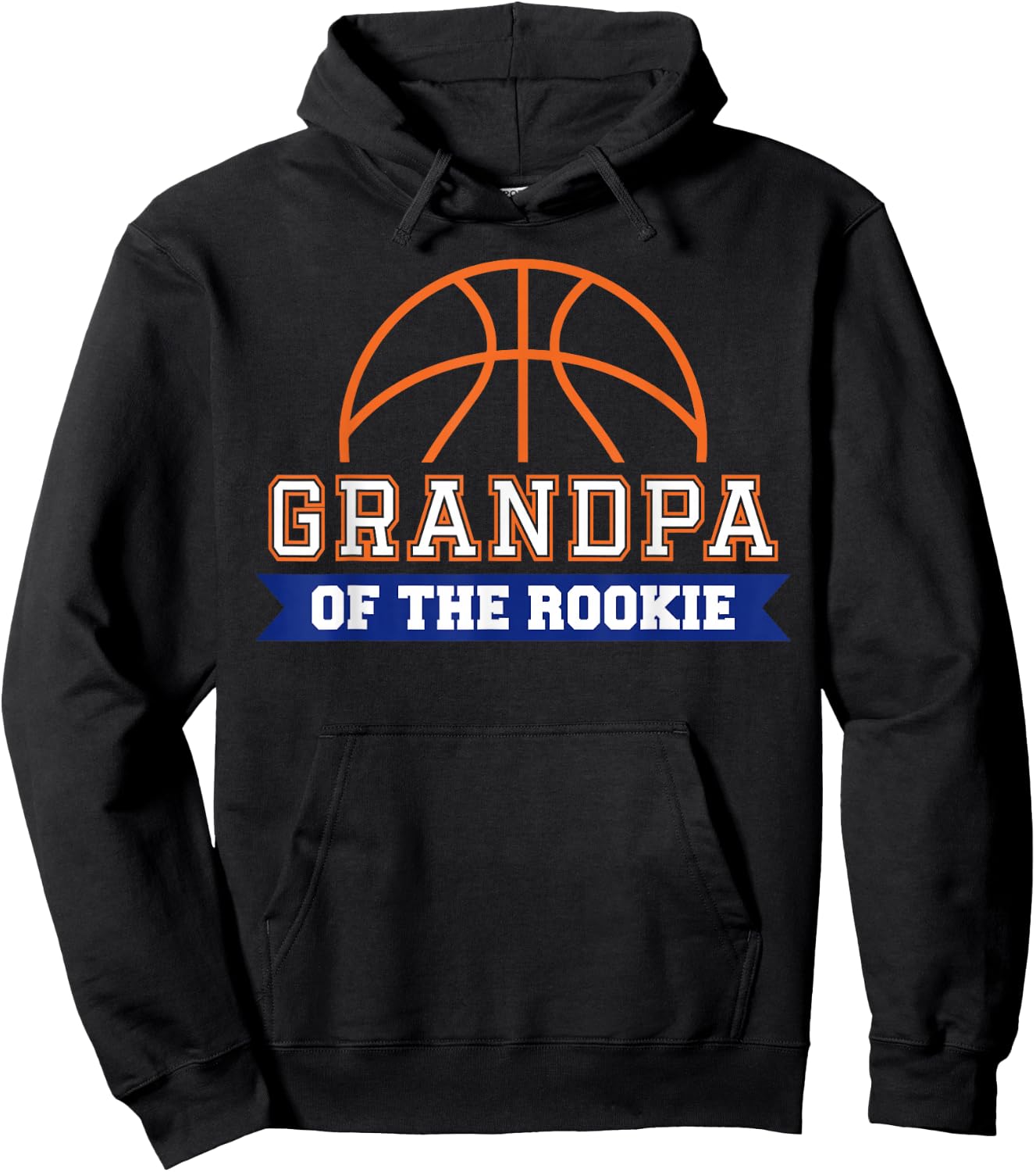 Grandpa of Rookie 1st Birthday Basketball Theme Matching Hoodie - Hoodie | Black